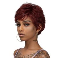 Women's Simple Style Casual High Temperature Wire Side Fringe Short Curly Hair Wig Net main image 5