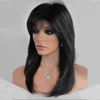 Unisex Simple Style Multicolor Casual High Temperature Wire Side Fringe Long Straight Hair Wig Net main image 5