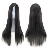 Women's Sweet Party Street High Temperature Wire Long Bangs Long Straight Hair Wigs sku image 1