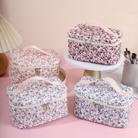 Cute Flower Cotton Square Makeup Bags main image 3