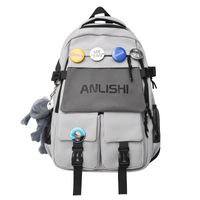 One Size Color Block Casual Daily School Backpack sku image 1
