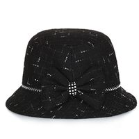 Women's Korean Style Stripe Bowknot Flat Eaves Bucket Hat main image 6