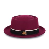 Women's Elegant Solid Color Crimping Felt Hat main image 3