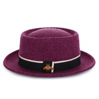 Women's Elegant Solid Color Crimping Felt Hat sku image 9