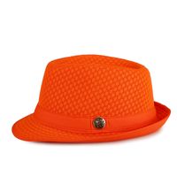 Women's Streetwear Solid Color Crimping Fedora Hat main image 3