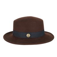 Unisex Elegant Solid Color Flat Eaves Fedora Hat sku image 10