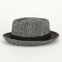 Men's Retro Solid Color Crimping Fedora Hat main image 1