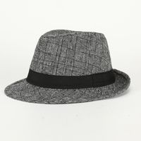 Hommes Rétro Couleur Unie Sertissage Chapeau Fédora main image 3