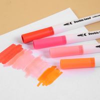 1 Set Solid Color Learning Plastic Casual Marker Pen main image 4