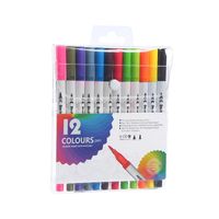 1 Set Solid Color Learning Plastic Casual Marker Pen sku image 1