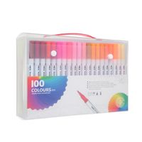 1 Set Solid Color Learning Plastic Casual Marker Pen sku image 13