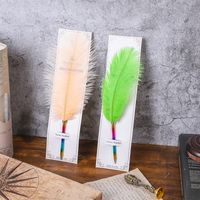 1 Piece Solid Color Learning Feather Classic Style Gel Pen main image 5