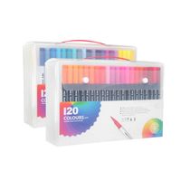1 Set Solid Color Learning Plastic Casual Marker Pen main image 3