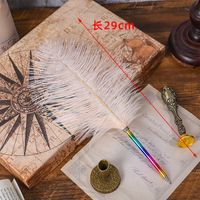 1 Piece Solid Color Learning Feather Classic Style Gel Pen main image 4