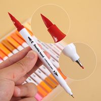 1 Set Solid Color Learning Plastic Casual Marker Pen main image 2