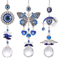 Retro Devil's Eye Butterfly Artificial Crystal Pendant Artificial Decorations main image 3