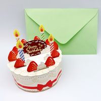 Birthday Cartoon Style Cake Paper Party Street Card sku image 1