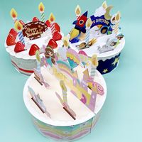 Birthday Cartoon Style Cake Paper Party Street Card main image 3