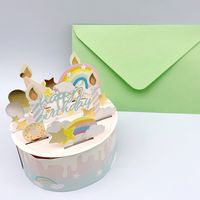 Birthday Cartoon Style Cake Paper Party Street Card sku image 3