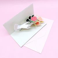 Cartoon Style Flower Paper Party Card sku image 1