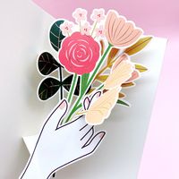 Cartoon Style Flower Paper Party Card main image 3