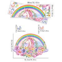 Cute Animal Cartoon Rainbow Plastic Wall Sticker Wall Art sku image 1