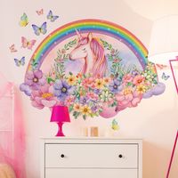 Cute Animal Cartoon Rainbow Plastic Wall Sticker Wall Art main image 3
