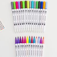 1 Set Solid Color Daily Plastic Simple Style Watercolor Pen main image 1
