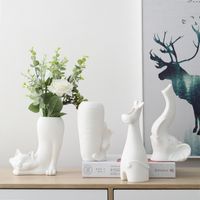 Simple Style Cat Ceramics Ornaments Vase Artificial Decorations main image 5