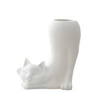 Simple Style Cat Ceramics Ornaments Vase Artificial Decorations main image 4