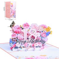 Birthday Sweet Flower Paper Party Street Card sku image 5