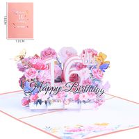 Date D'anniversaire Sucré Fleur Papier Fête Rue Carte sku image 4