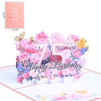 Date D'anniversaire Sucré Fleur Papier Fête Rue Carte sku image 18