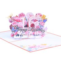 Date D'anniversaire Sucré Fleur Papier Fête Rue Carte sku image 23