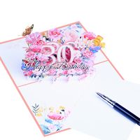 Date D'anniversaire Sucré Fleur Papier Fête Rue Carte main image 4