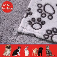 Cute Simple Style Flannel Fabric Footprint Pet Pad main image 5