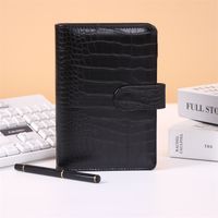 1 Piece Solid Color Learning Imitation Leather Wood-free Paper Business Notebook main image 5