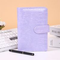 1 Piece Solid Color Learning Imitation Leather Wood-free Paper Business Notebook sku image 25