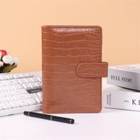 1 Piece Solid Color Learning Imitation Leather Wood-free Paper Business Notebook sku image 29