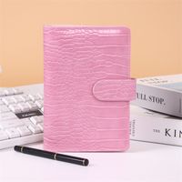 1 Piece Solid Color Learning Imitation Leather Wood-free Paper Business Notebook main image 2