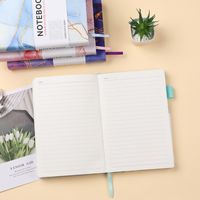 1 Piece Solid Color Learning Imitation Leather Wood-free Paper Novelty Notebook main image 4