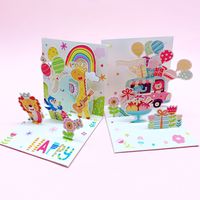 Children's Day Cartoon Style Animal Paper Party Street Card main image 5