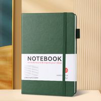 1 Piece Solid Color Learning Imitation Leather Wood-free Paper Novelty Notebook sku image 1