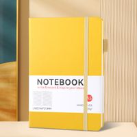 1 Piece Solid Color Learning Imitation Leather Wood-free Paper Novelty Notebook sku image 4