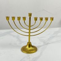 Hanukkah Retro Solid Color Iron Candlestick main image 5