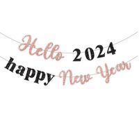 New Year Classic Style Letter Glitter Paper Party Colored Ribbons sku image 9