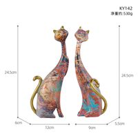 Cartoon-stil Einfacher Stil Künstlerisch Katze Harz Ornamente Künstliche Dekorationen sku image 1