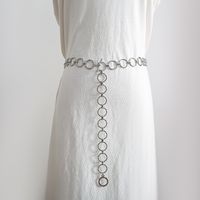 Basic Solid Color Metal Women's Chain Belts main image 7