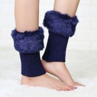 Women's Japanese Style Solid Color Nylon Cotton Wool Crew Socks A Pair sku image 3