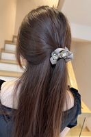 Femmes Style Simple Couleur Unie Chiffon Incruster Strass Attache-cheveux main image 4